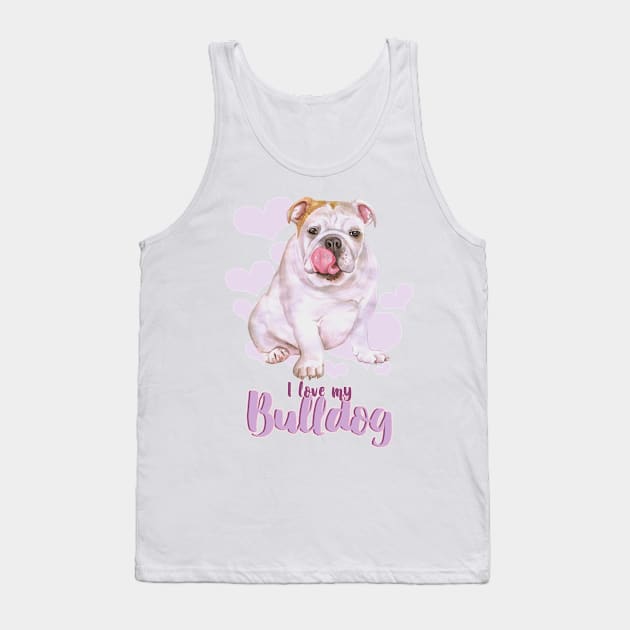 I Love my Bulldog (purple)! Especially for Bulldog owners! Tank Top by rs-designs